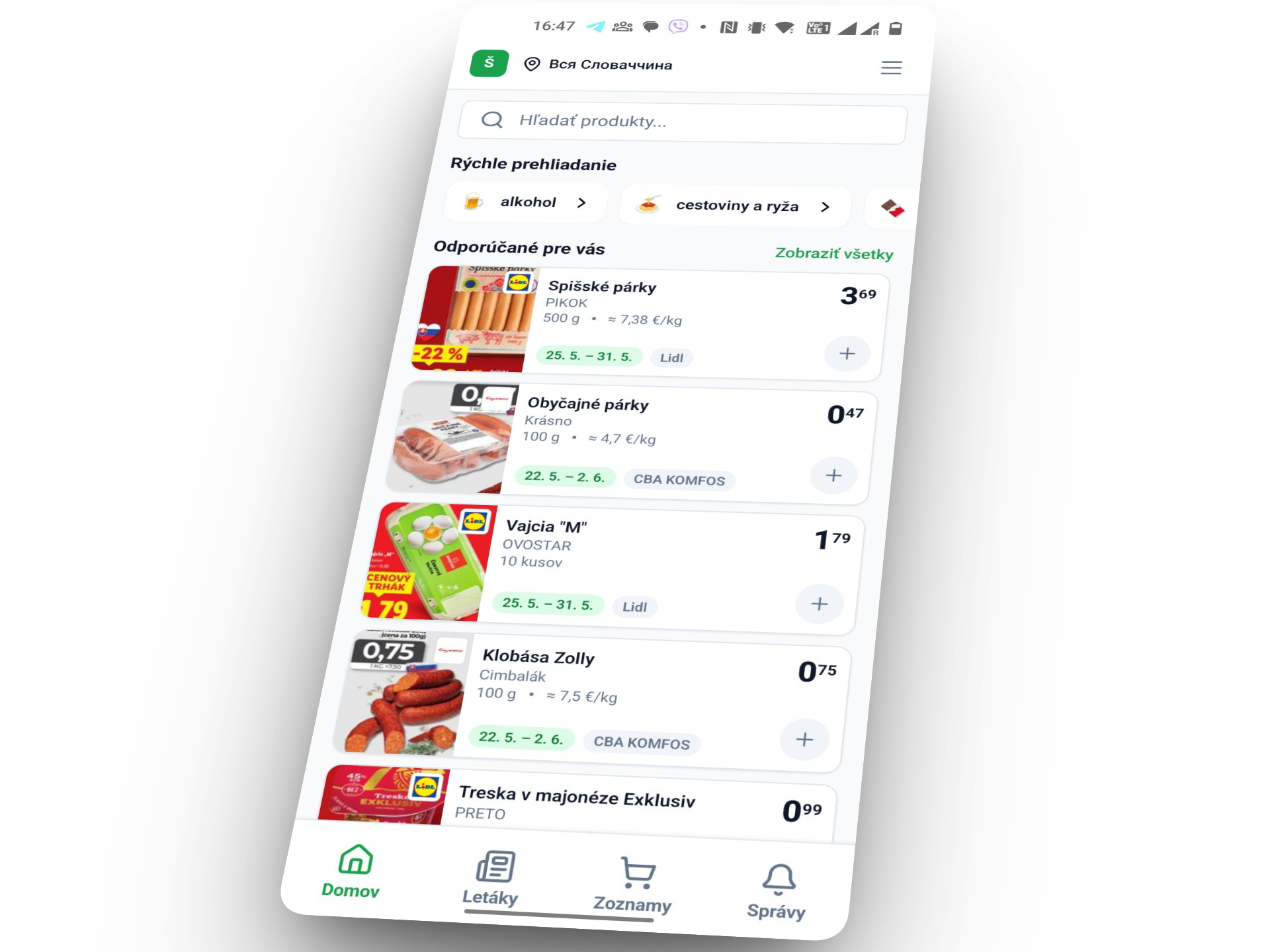 Vyhľadávanie screenshot